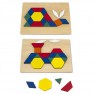 Medinė geometrinių figūrų dėlionė vaikams | 148 vnt | Pattern board and block | Viga 50029